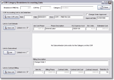 PM_COR_CatBreakdownAcctLinks