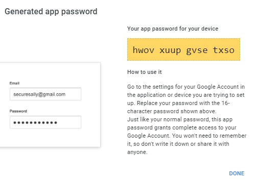 Sy_Email_Gmail_GeneratedAppPassword